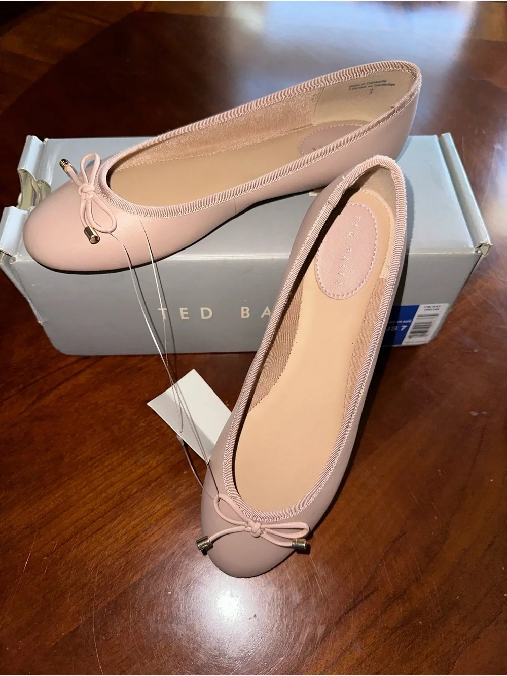 Ted Baker Blush Pink Bow Ballet Flats NEW WITH BOX